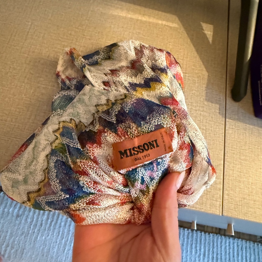 Missoni knotted metallic crochet knit turban - Picture 3 of 4